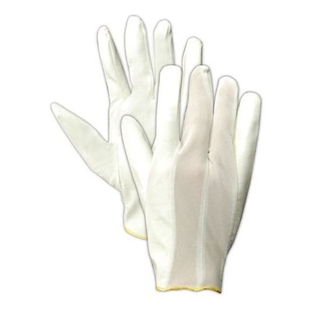 Magid Textile Gloves, Laminated Cut and Sew, White, XL, 12 PK 7505XL